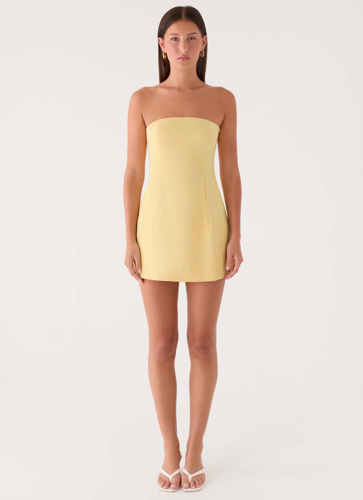 Della Strapless Mini Dress - Yellow