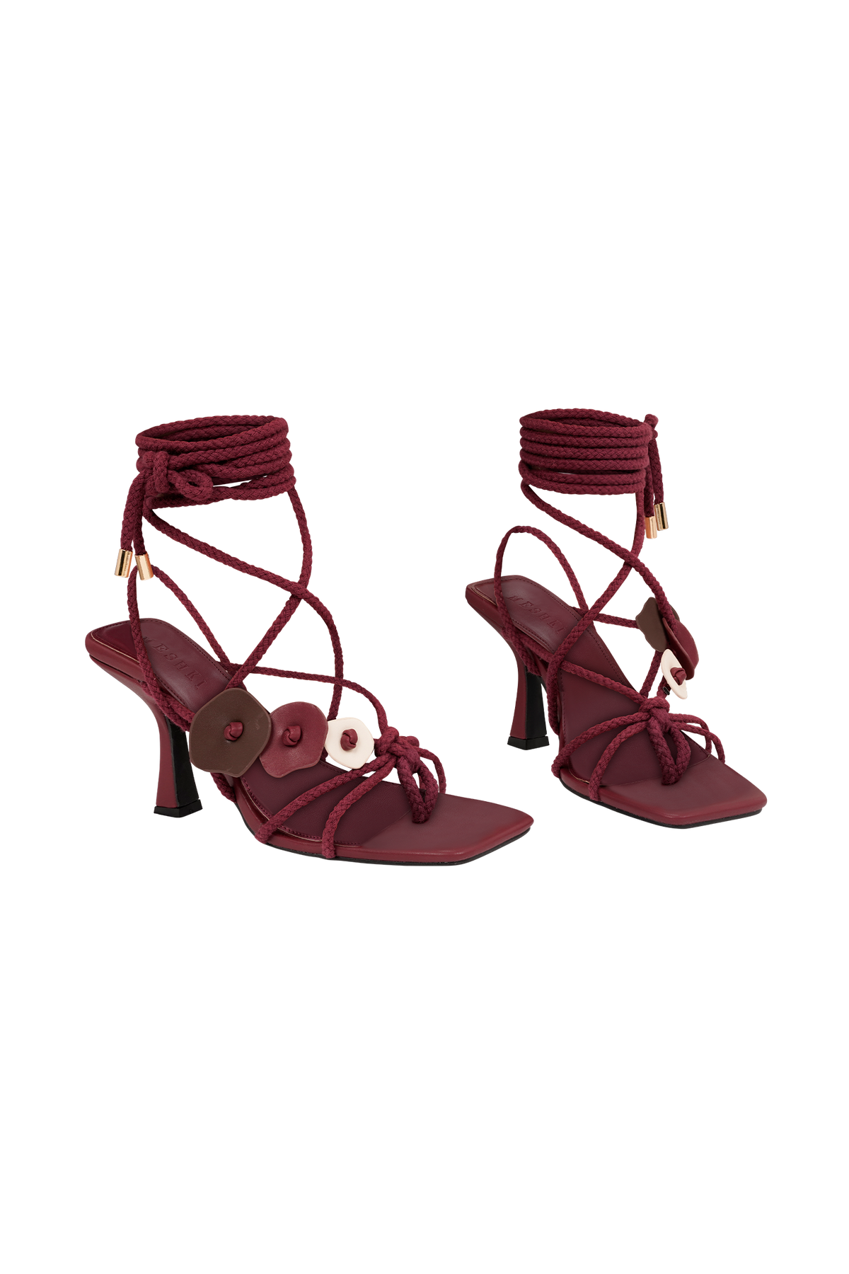 Ezekiel Strappy Sandal Heel - Wine