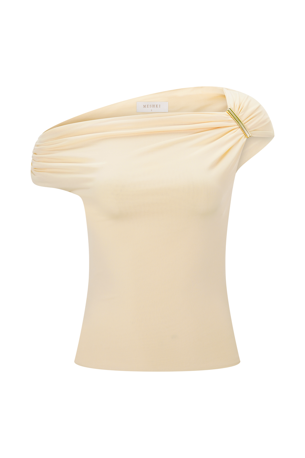 Kinsley Slinky Top With Hardware - Pale Lemon