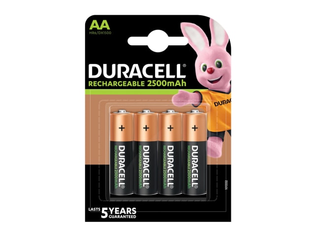 AA Cell 2500Mah Rechargeable Batteries (Pack 4)