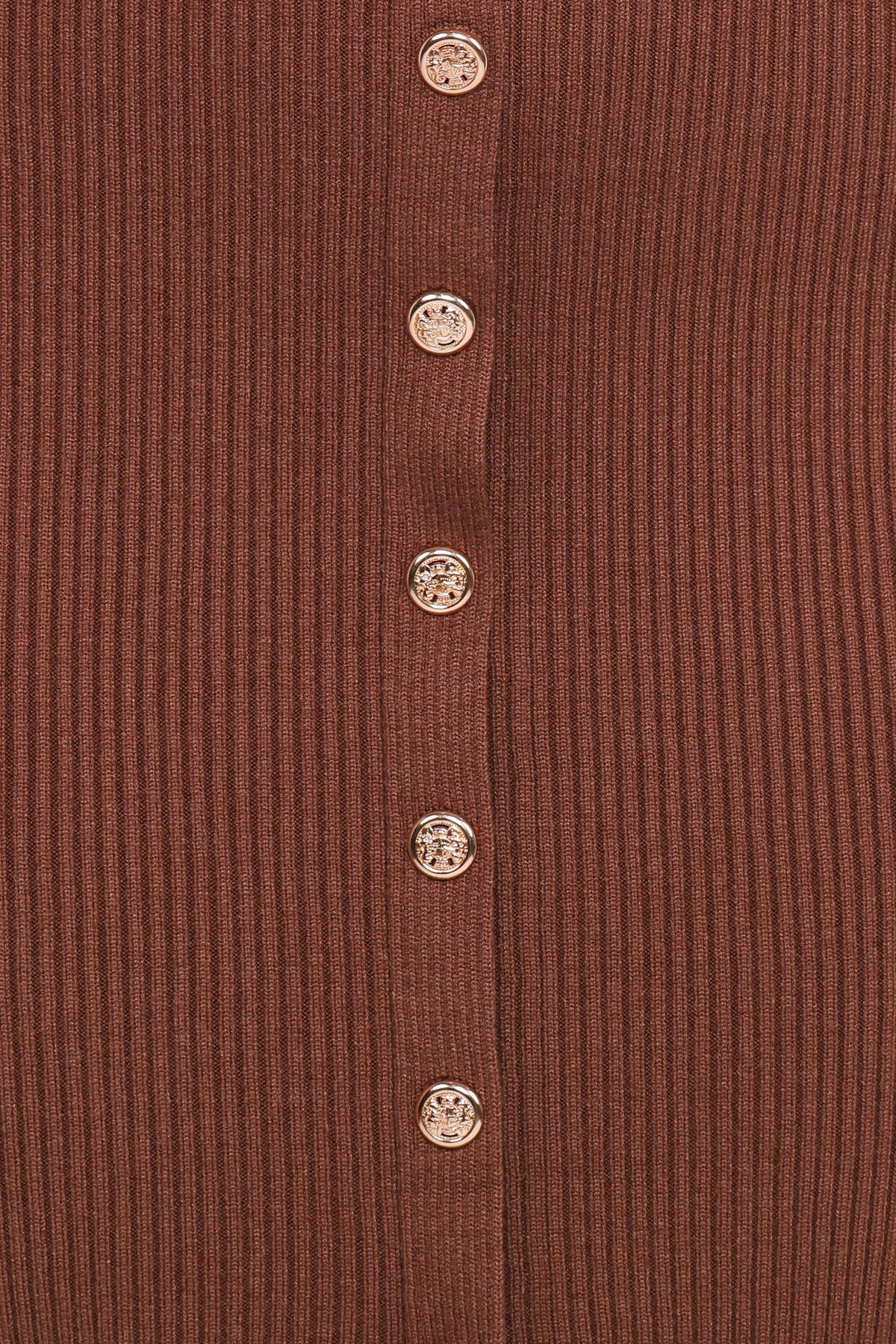 Brydie Long Sleeve Midi Dress - Chocolate Brown