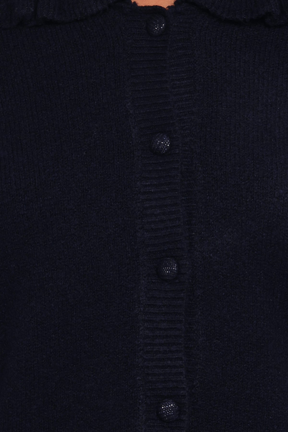 Carmello Frill Collar Cardigan - Navy