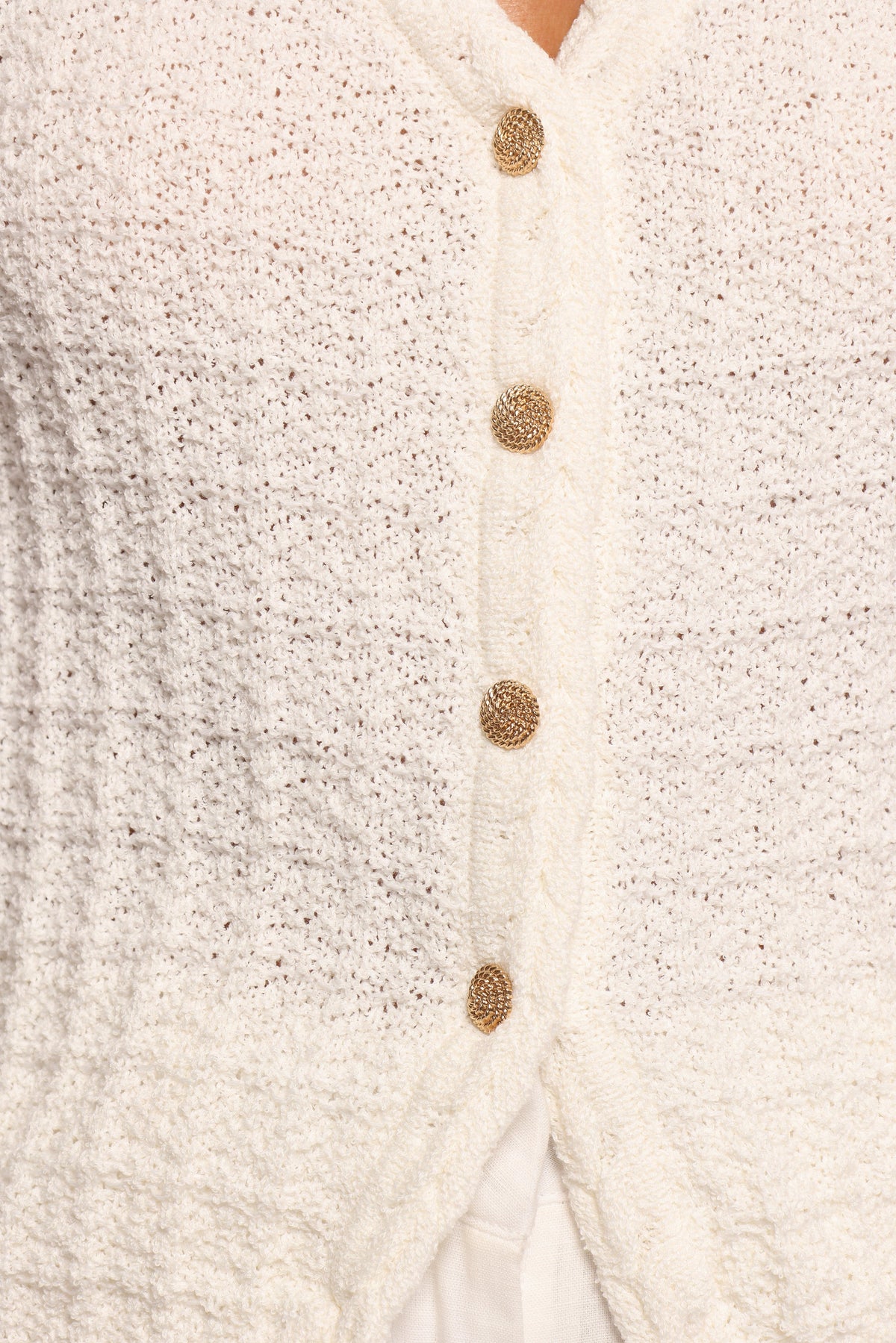 Davis Knit Vest - White
