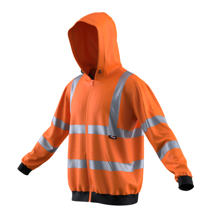 TSW14 - High Visibility Safety Zip Front Hoodie