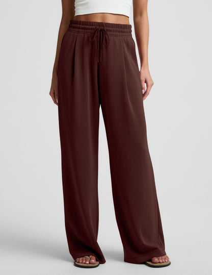 Luxe Sandwash Double Knit Wide Leg Pant