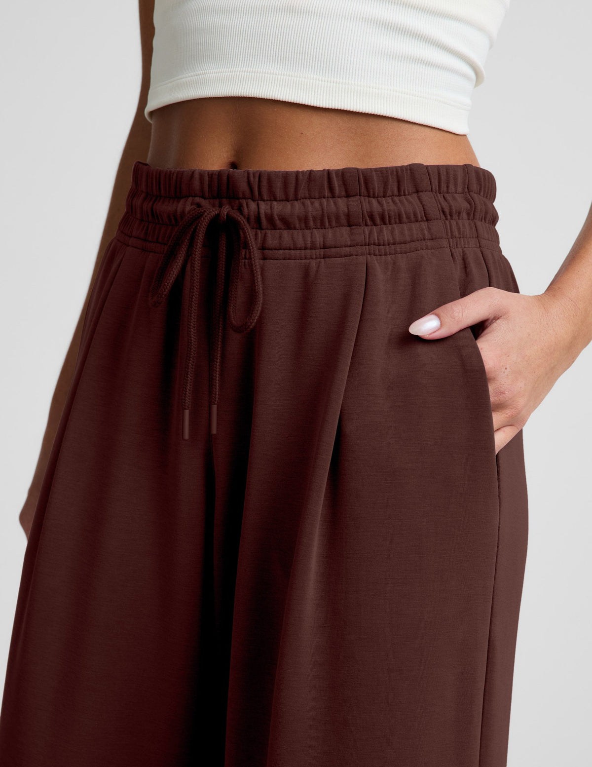 Luxe Sandwash Double Knit Wide Leg Pant