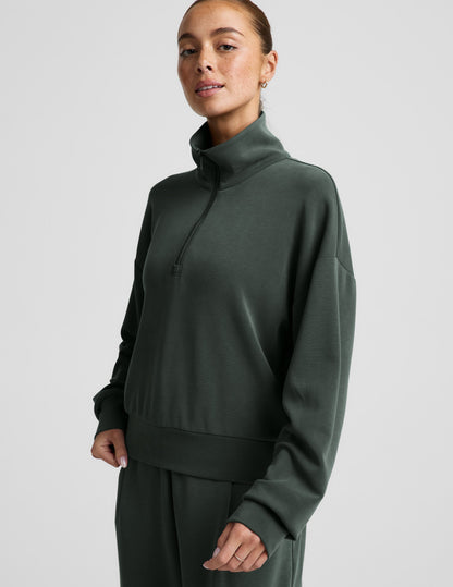 Luxe Sandwash Half Zip Pullover