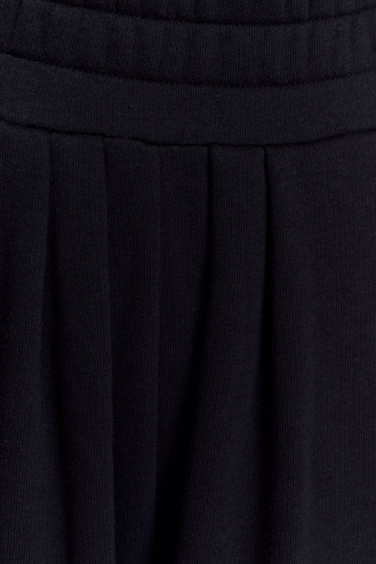 Aspen Gathered Wide Leg Jogger - Black