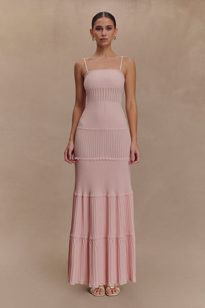 Finley Pointelle Knit Maxi Dress - Baby Pink