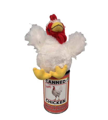 Canned plush animale