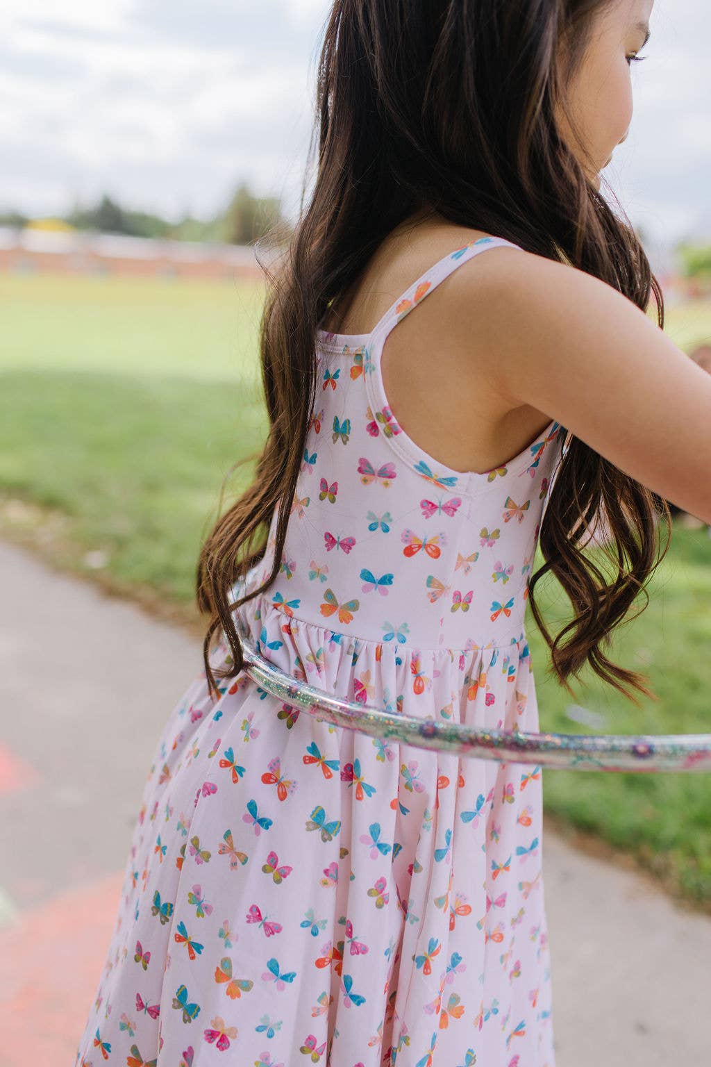 Camila Dress in Butterfly Rainbow | Girls Twirl Dress