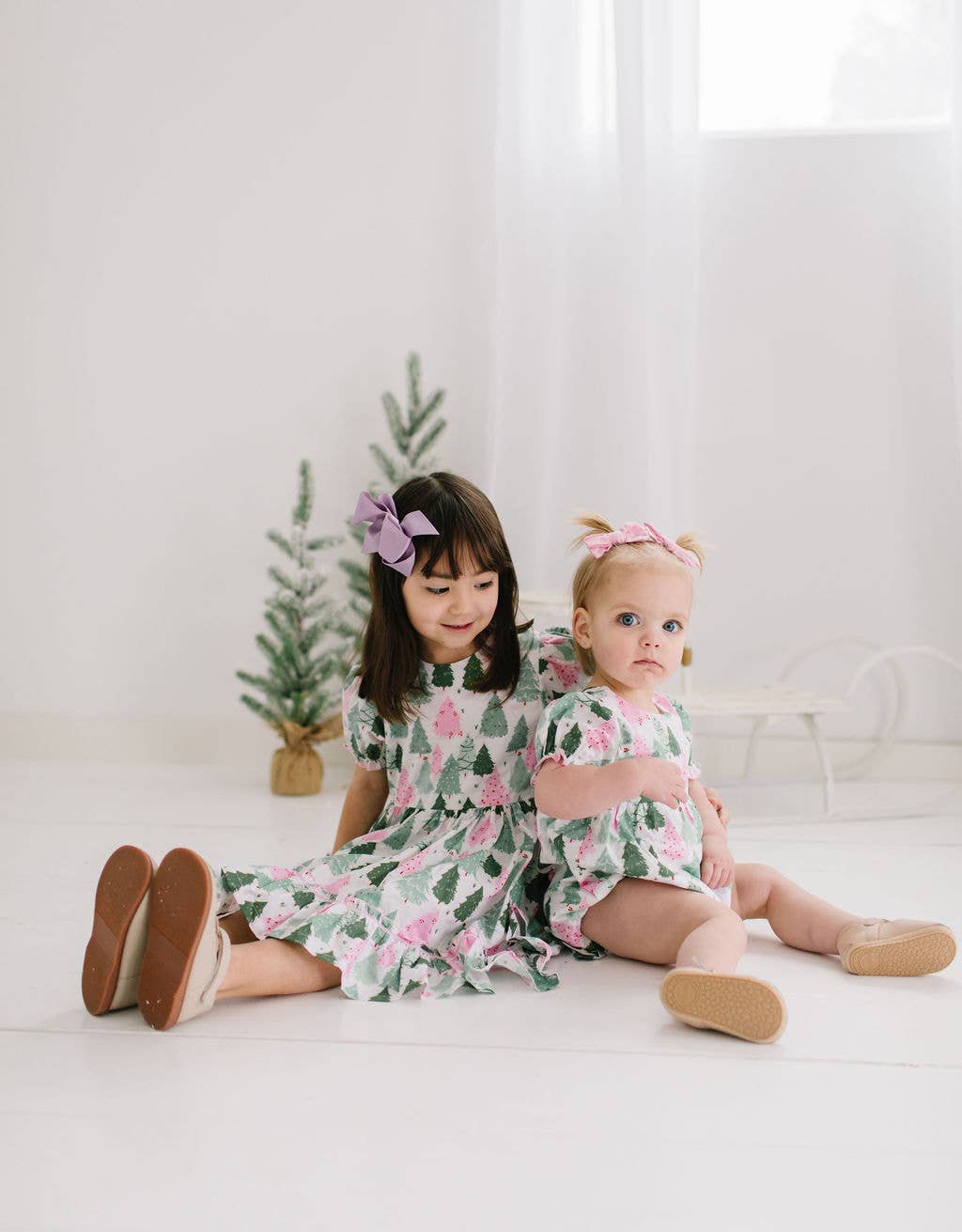 Aura Poplin Dress in Christmas Tree