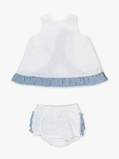 Baby Girls Seersucker Swing Top & Bloomer Set