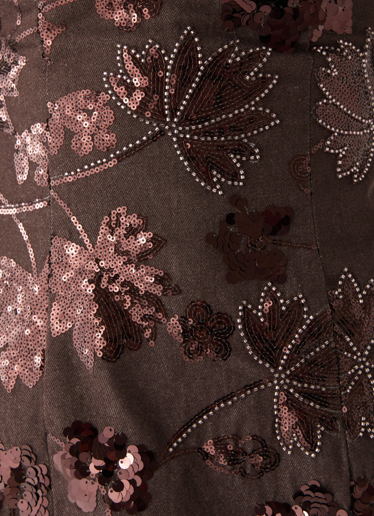 Akima Bustier Sequin Mini Dress - Chocolate