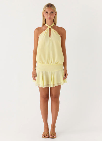 Beginning Mini Dress - Butter Yellow