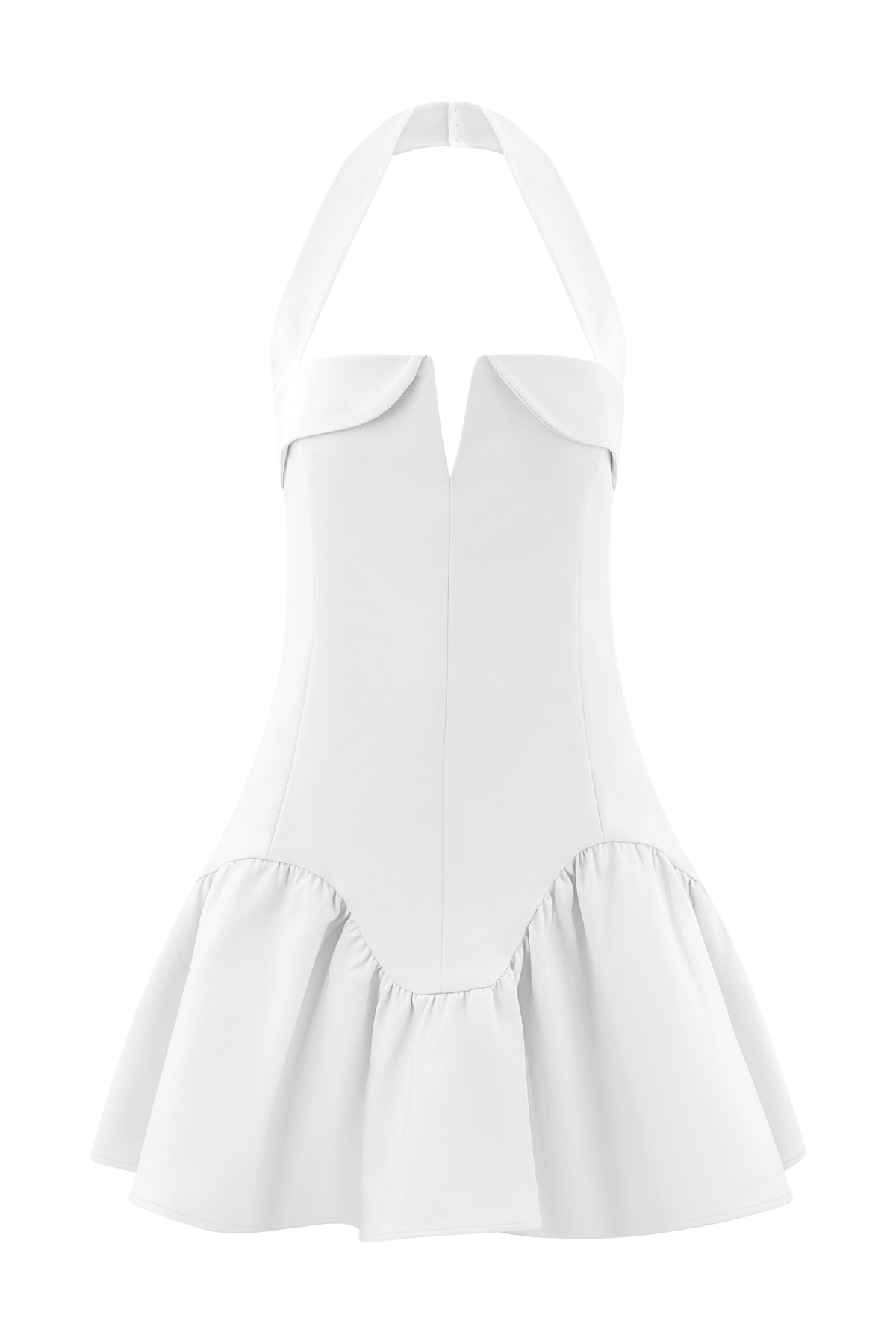 Calipso Halter Mini Dress - White