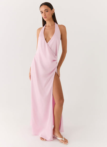 Chellie Wrap Maxi Dress - Pink