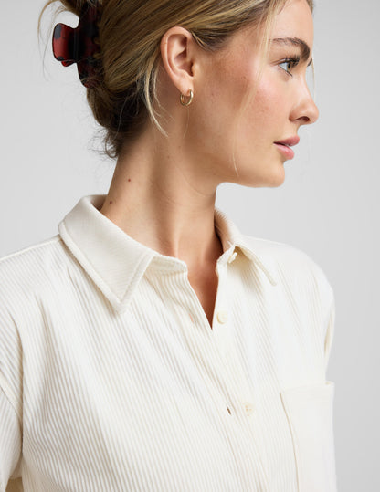 Breathe Easy Comfort Cord Button Up
