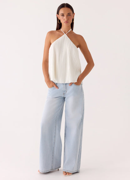Danni Halter Top - White