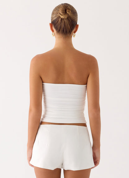 Doja Strapless Top - White