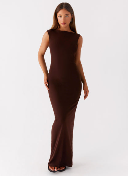 Earthbound Muse Maxi Dress - Chocolate
