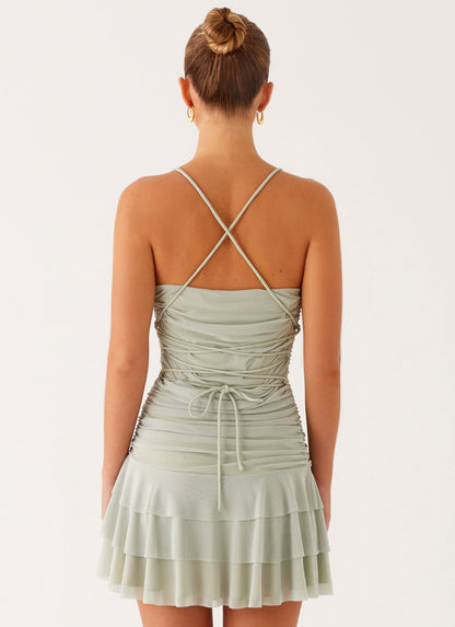 Emily Mini Dress - Sage