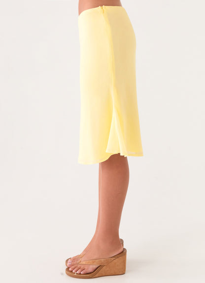 Fayloria Midi Skirt - Lemon