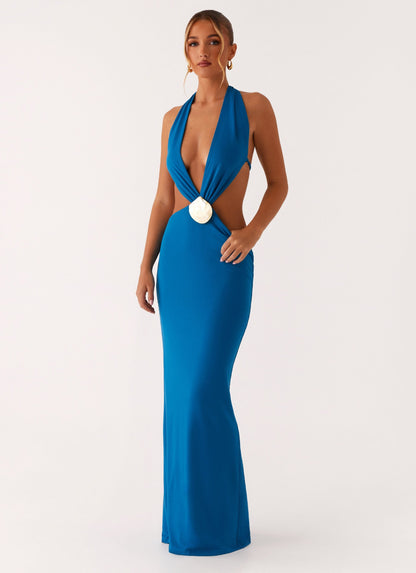 Flossy Maxi Dress - Royal Blue