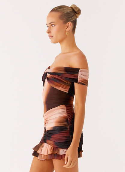 Frances Mini Dress - Black Gradient