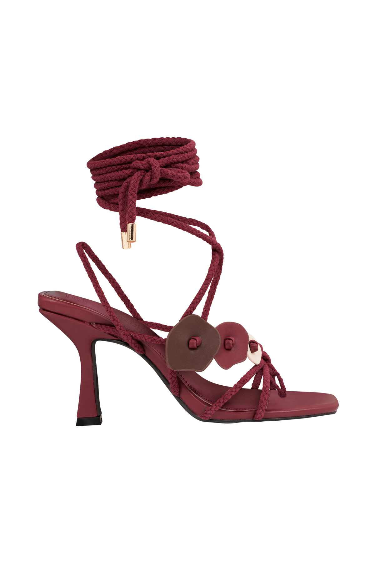 Ezekiel Strappy Sandal Heel - Wine