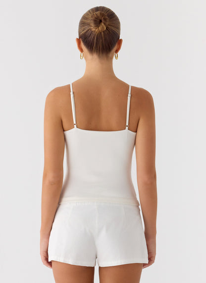 Garrix Bead Cami Top - Ivory Reef