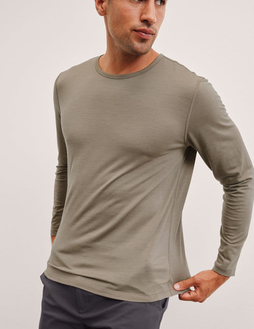 Merino Wool Men's Long Sleeve Crew