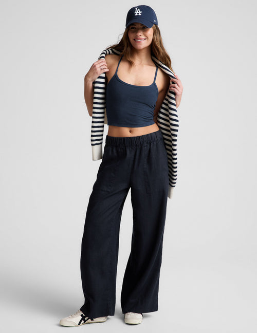 SoftWash Linen Easy Wide Leg Pant 29"