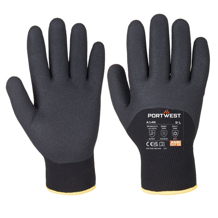A146 - Cold 15 Nitrile Sandy 3/4 Dipped Gloves