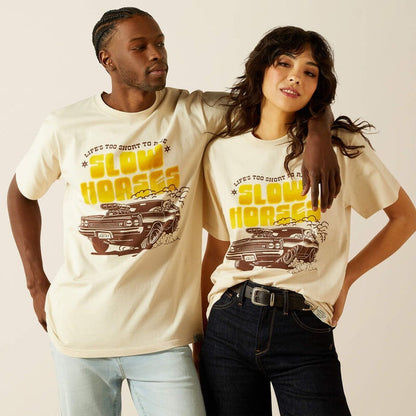 Ariat Sendero Slow Horses T-Shirts - Sandshell