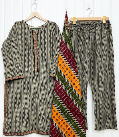 Bin Saeed 3PC | Lawn D-724
