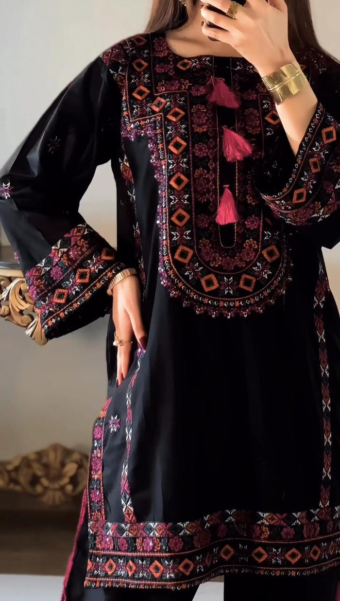 Black Balochi (Cotton) (Hit Code) D-338