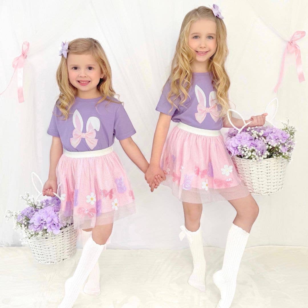 Bunny Bow Easter Short Sleeve T-Shirt