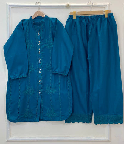 Chicken Kari- Handcrafted Co-Ord Set (Khaddar) D-222