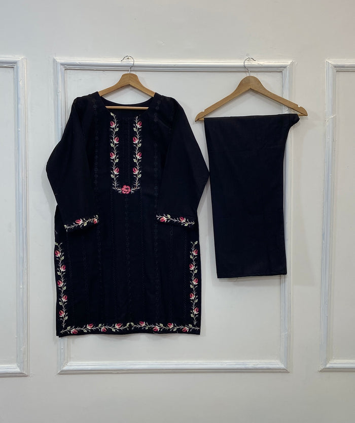 Decent Embroidered 2PC (Khaddar) D-153