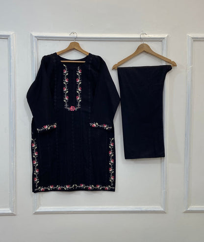 Decent Embroidered 2PC (Khaddar) D-153