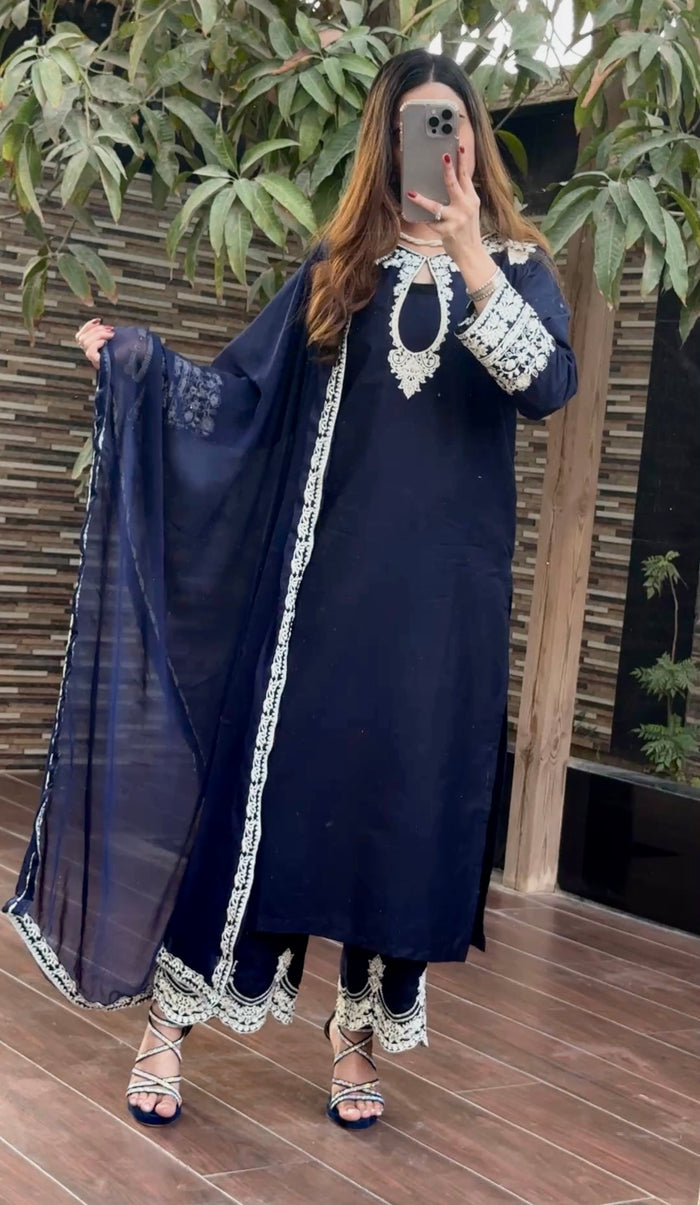 Dreamy Blue | 3PC Cotton D-448)