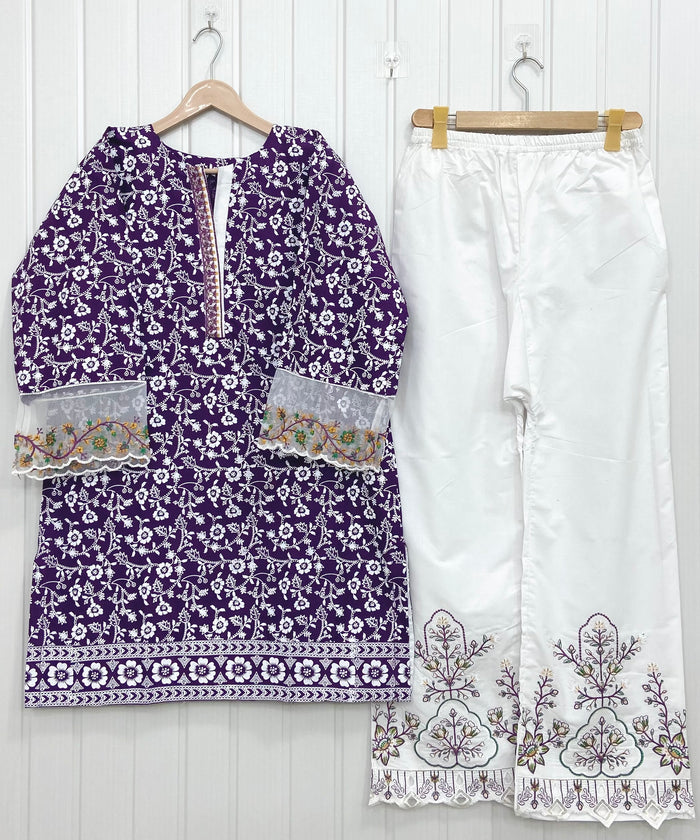 Dual Embroidered | Co-ord Sets D-721