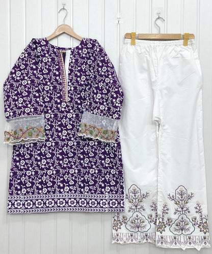 Dual Embroidered | Co-ord Sets D-721