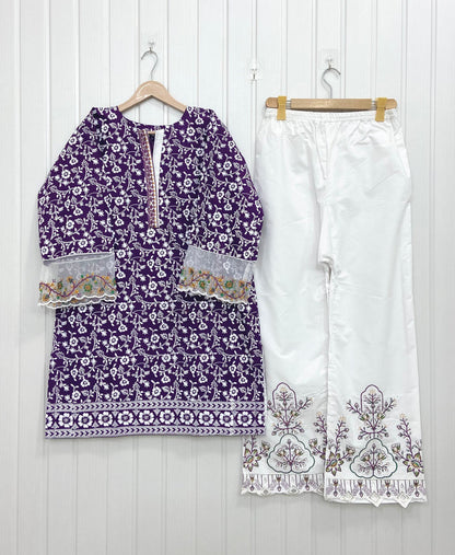Dual Embroidered | Co-ord Sets D-721