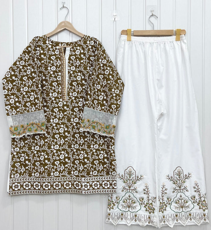 Dual Embroidered | Co-ord Sets D-721