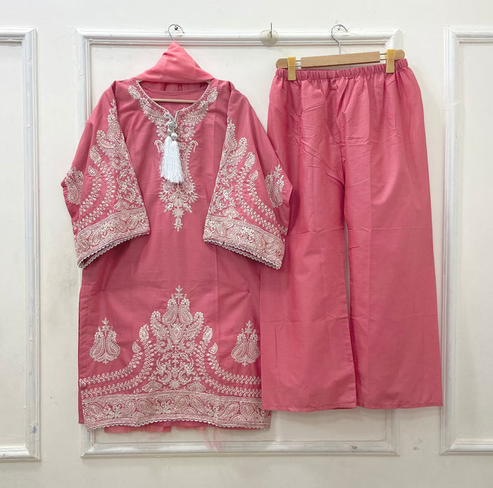 Embroidered 3PC | Cotton D-625