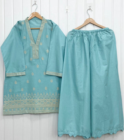 Embroidered Co-ord Set D-758