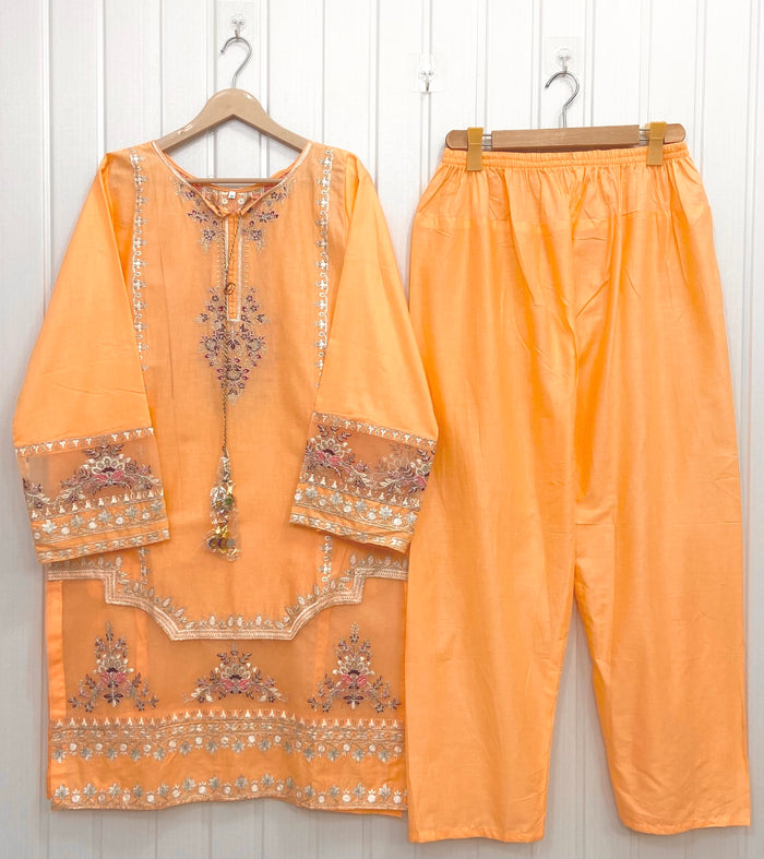 Embroidered | Long 2PC D-762