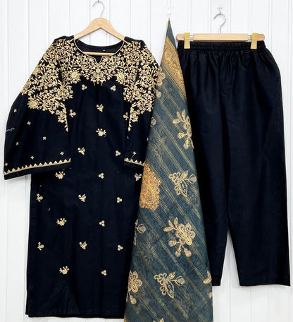 Embroidered | Long 3PC D-823